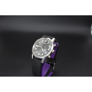 Land Rover Swiss Made Chronograph Watch Black Dial Stainless Steel Rubber Strap